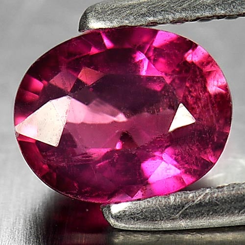 Natural Vivid Pink Tourmaline 0.90 Ct. Oval Shape 6.9 x 5.6 Mm. Unheated Gemstone From Nigeria (1 of 3)