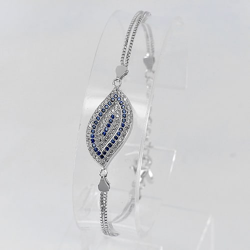 925 Sterling Silver 4.76 Grams Beautiful Design Adjustable Bracelet Leagth 6.5 Inch. (1 of 3)