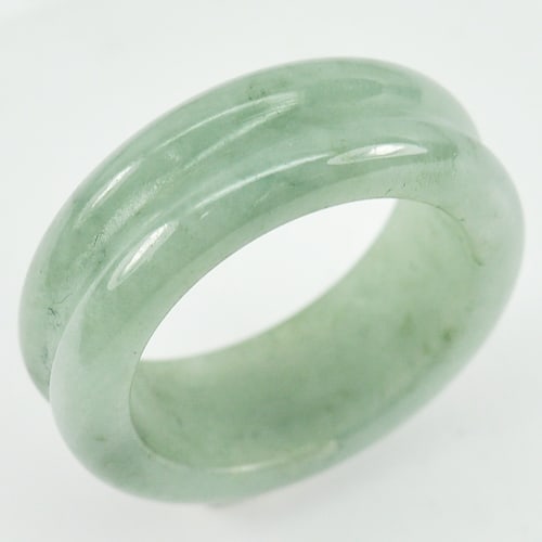 Natural Green Jade 25.43 Ct. Round Shape Ring Size 7.5 Gemstone From Thailand: Product ID: 819811813 Product Name: Natural Jade Weight: 25.43 CT. Size: 25 x 19 MM. Shape: Round Cabochon Color: Green Clarity:Opaque Luster: Good Gems Origin: Thailand Treatment: Unheated Crystal St