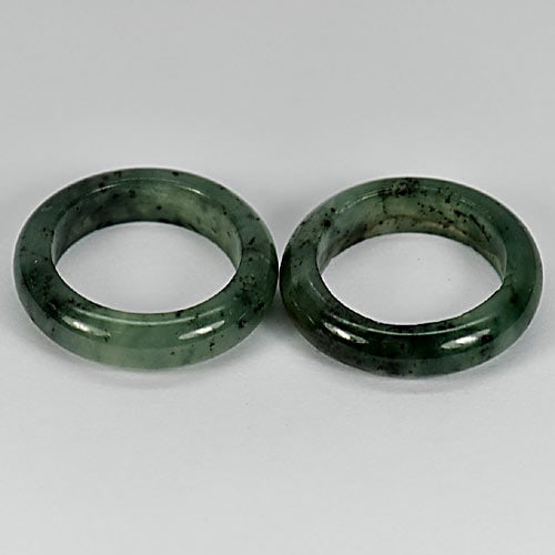 Natural Green Jade 35.92 Ct. 2 Pcs Round Rings Size 7: Product ID: 819809706 Product Name: Natural Jade Weight: 35.92 CT. Size: 24 x 17 x 5 MM. Shape: Round Color: Green Clarity:Opaque Luster: Good Gems Origin: Thailand Treatment: Unheated Crystal Structu