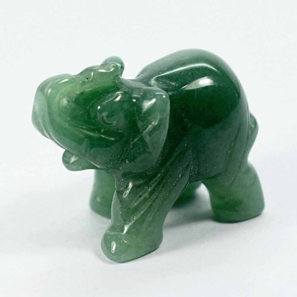 Natural Green Jade 109.67 Ct. Elephant Carving Size 20 x 38 x 30 Mm.: Product ID: 818102564 Product Name: Natural Gemstones Weight: 109.67 CT. Size: 20 x 38 x 30 MM. Shape: Caving Color: Green Clarity:Opaque Luster: None Gems Origin: Burma Treatment: Unheated Crystal St