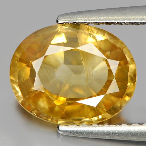 Natural Yellow Zircon 2.92 Ct. Oval Shape 9.5 x 7.6 Mm. Gemstone From Cambodia: Product ID: 807725224 Product Name: Natural Zircon Weight: 2.92 CT. Size: 9.5 x 7.6 x 3.8 MM. Shape: Oval Color: Yellow Clarity:SI Luster: Good Gems Origin: Cambodia Treatment: Heated Crystal Structur