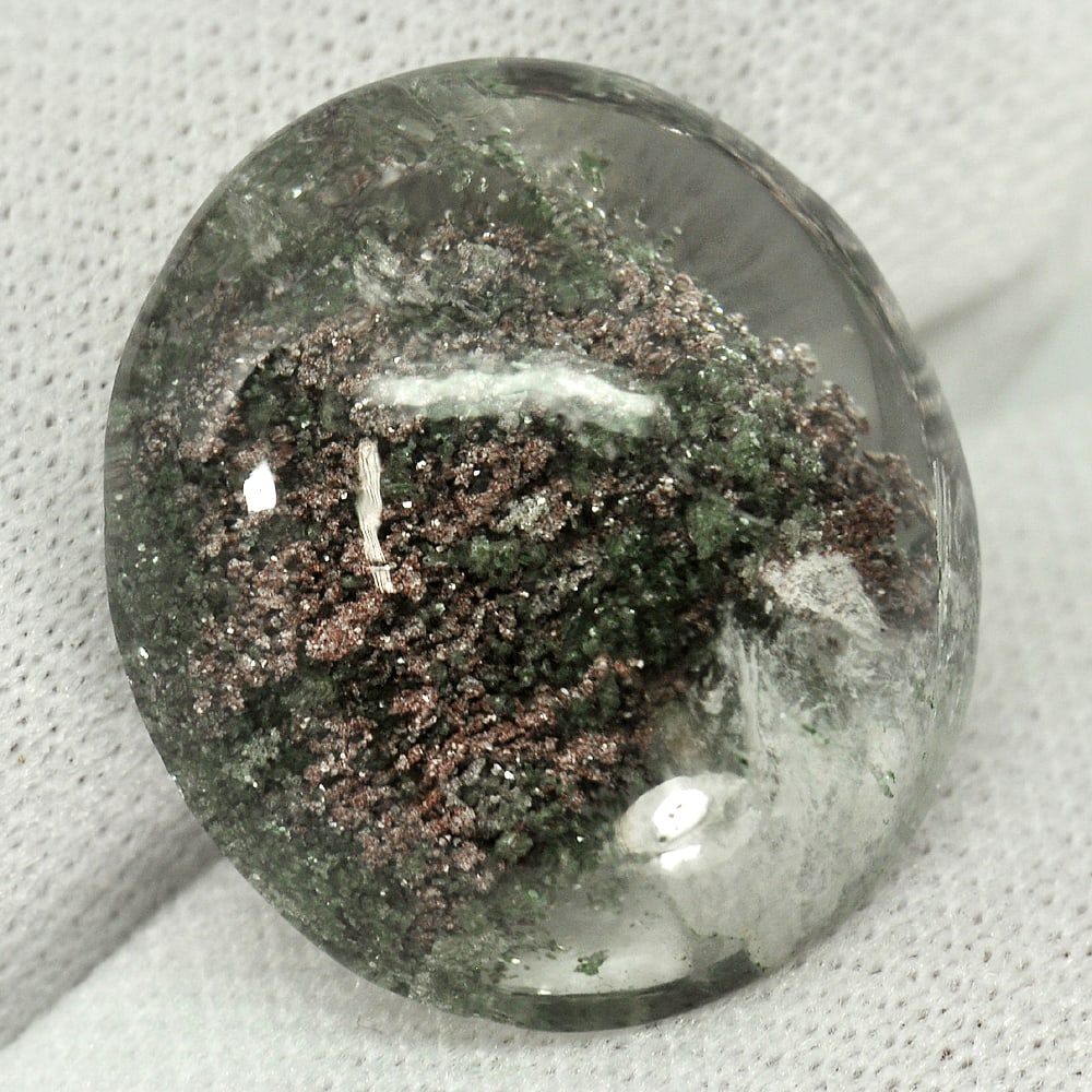 White Brown Moss Quartz 20.77 Ct. Oval Cabochon Shape 20.2 x 18 Mm. Natural Gemstone Unheated From: Product ID: 805529459 Product Name: Natural Quartz Weight: 20.77 CT. Size: 20.2 x 18 x 8.7 MM. Shape: Oval Cabochon Color: White Clarity:Semi - Transparent Luster: Good Gems Origin: Thailand Treatment