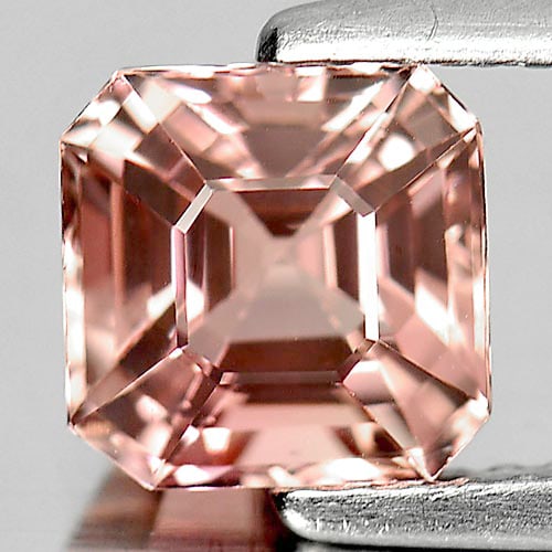 Natural Peach Pink Tourmaline 1.53 Ct. Octagon Shape 6.5 x 6.5 Mm. Unheated Gemstone From Nigeria (1 of 3)