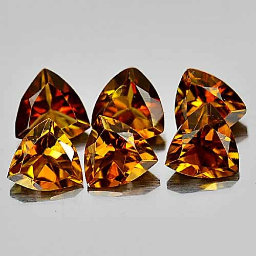 Natural Yellow Brown Tourmaline 1.33 Ct. 6 Pcs. Trilliant Shape 4.2 Mm. Gemstones From Nigeria: Product ID: 807248749 Product Name: Natural Tourmaline Weight: 1.33 CT. Size: 4.2 x 4.2 x 2.2 MM. Shape: Trilliant Color: Yellow Brown Clarity:VSI Luster: Good Gems Origin: Nigeria Treatment: Unheated