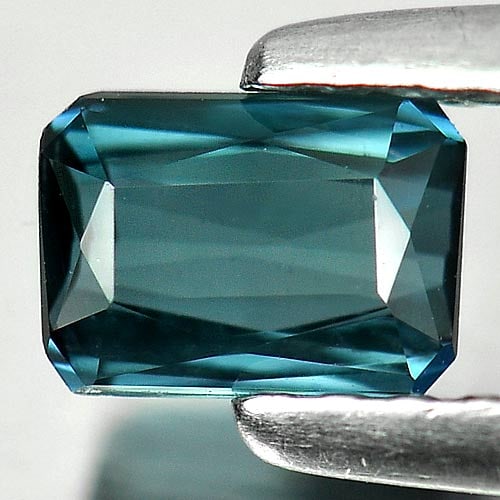 Natural Blue Indicolite Tourmaline 0.43 Ct. VVS Octagon Shape 5 x 3.6 Mm. Gemstone From Nigeria (1 of 3)