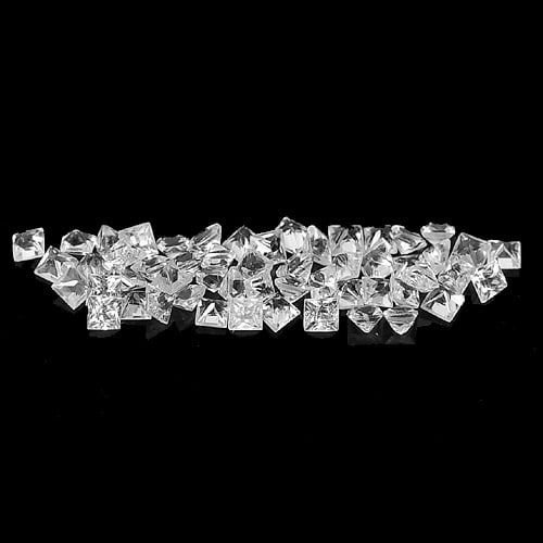 Natural White Sapphire 1.12 Ct. 55 Pcs. Square Princess Cut 1.4 Mm. Natural Gemstones From Sri Lanka (1 of 3)