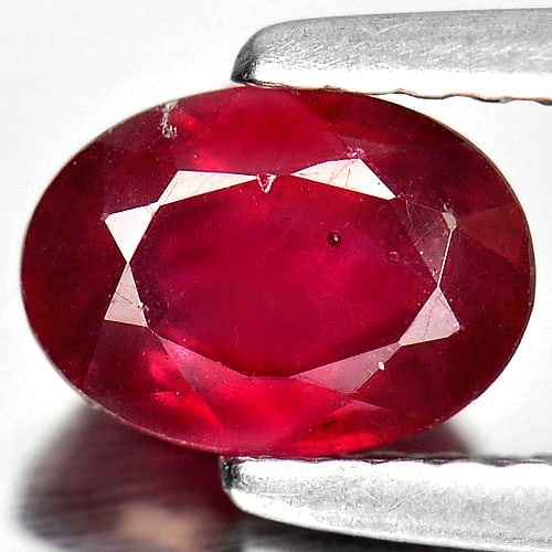 Natural Purplish Pink Ruby 1.21 Ct. Oval Shape 6.9 x 5 Mm. Gemstone From Mozambique (1 of 3)