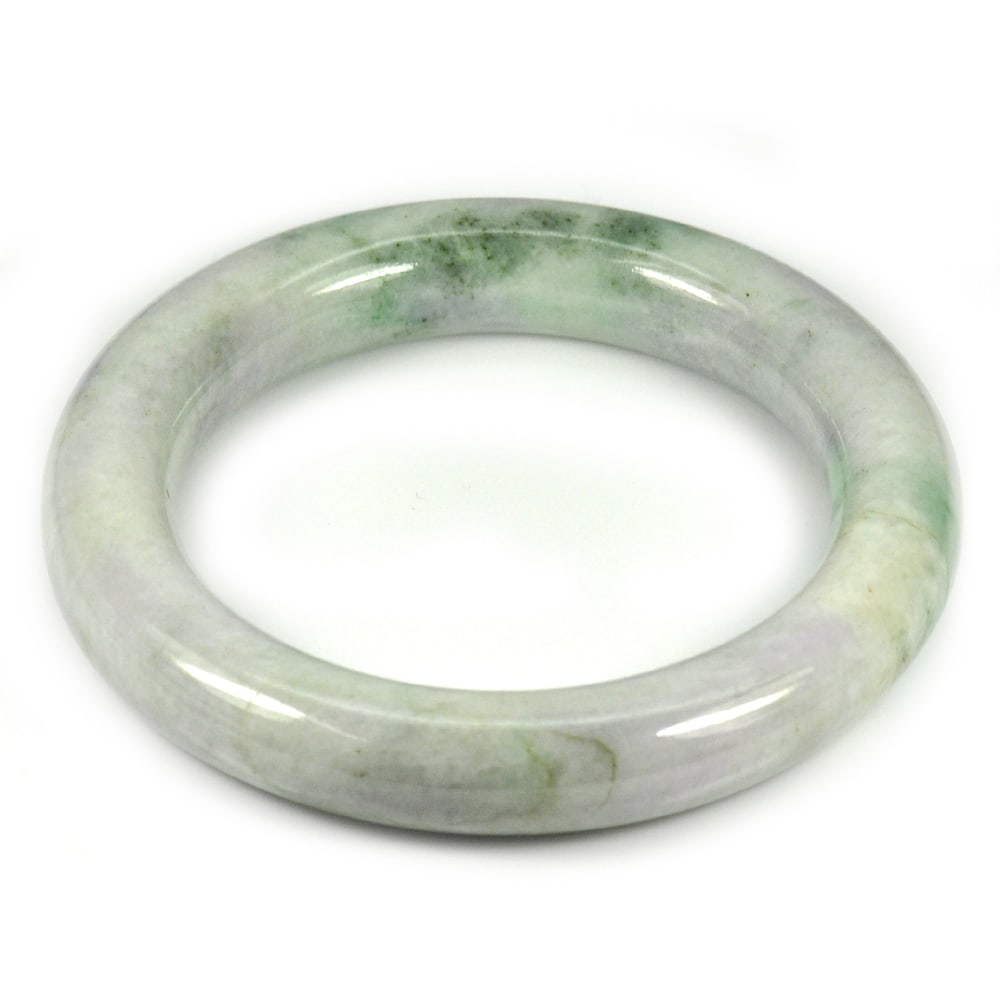 Natural Multi Color Jade Bangle Size 73 x 52 x 11 Mm. 303.19 Ct. Gemstone Unheated: Product ID: 819815230 Product Name: Natural Jade Weight: 303.19 CT. Size: 73 x 52 x 11 MM. Shape: Round Cabochon Color: Multi-Color Clarity:Opaque Luster: Good Gems Origin: Thailand Treatment: Unheate