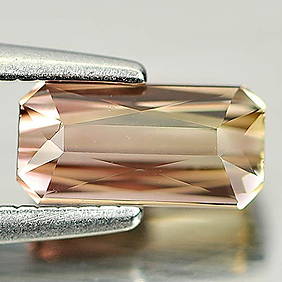 Natural Bi Color Tourmaline 0.81 Ct. Octagon Shape 7.3 x 3.7 Mm. Unheated Gemstone From Nigeria (1 of 3)