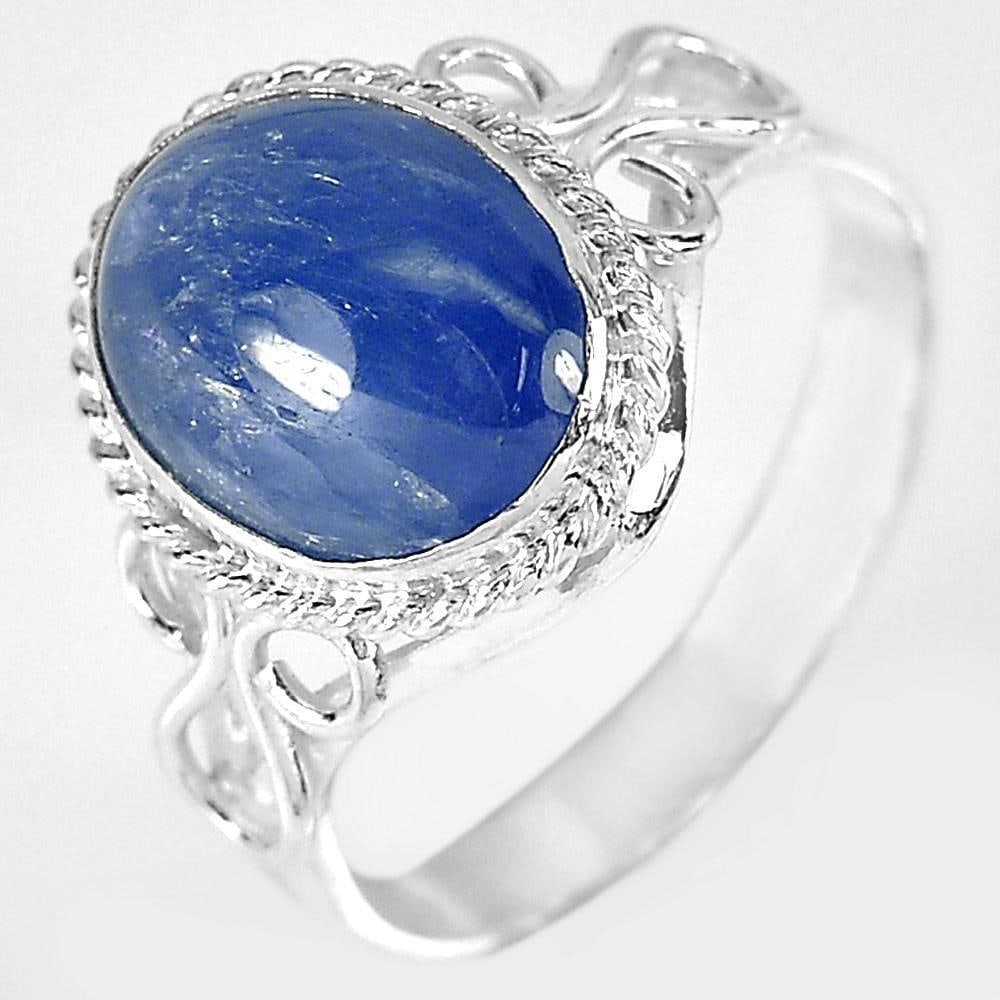 Natural Blue Sapphire 925 Sterling Silver Jewelry 2.99 Grams Ring Size 7 (1 of 3)