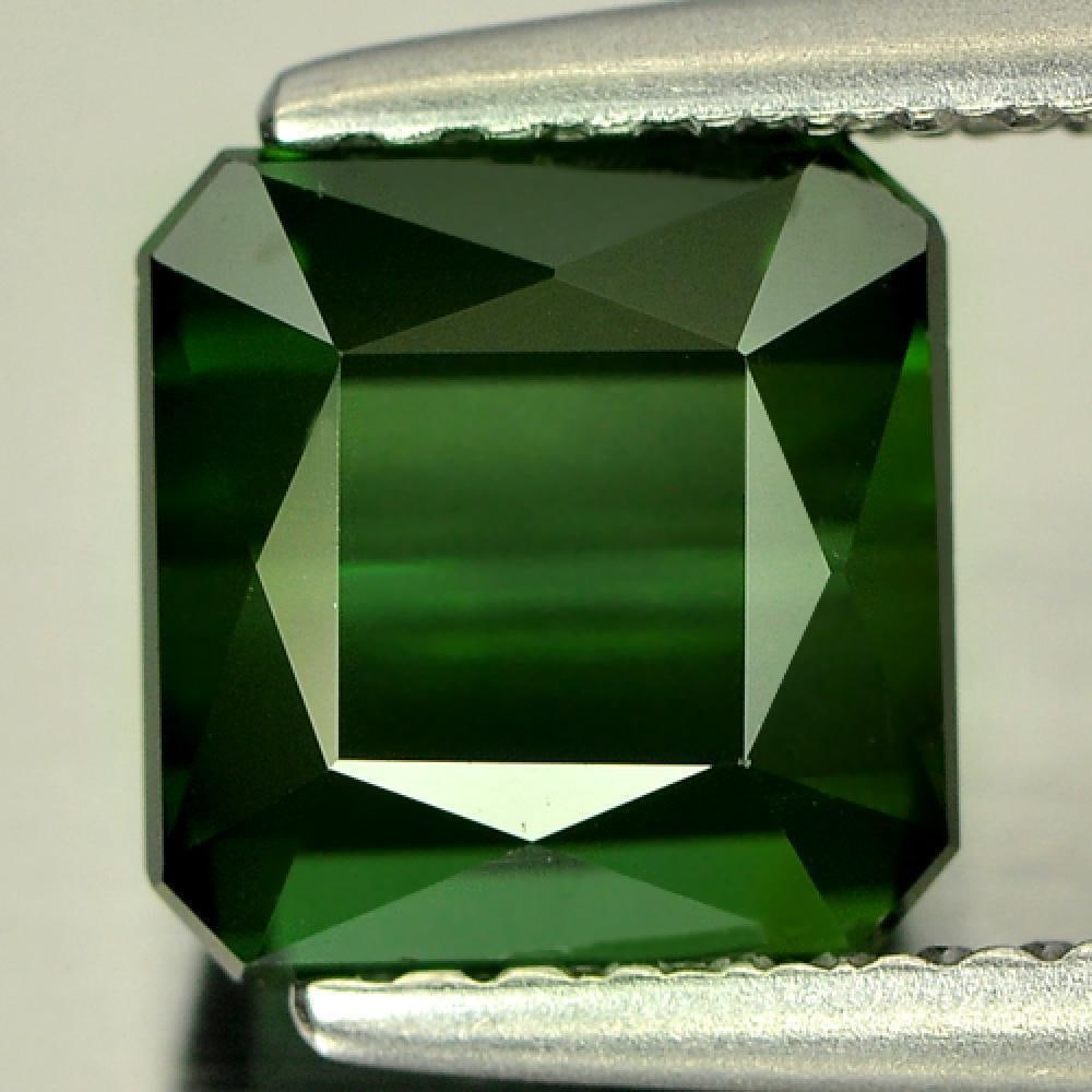 Natural Green Tourmaline 2.38 Ct. Octagon Shape 6.7 x 6.9 Mm. Gemstone Unheated From Nigeria (1 of 3)