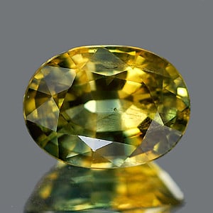 Natural Greenish Yellow Sapphire 1.20 Ct. VVS Oval Shape 7 x 5.3 Mm. Gemstone From Thailand: Product ID: 106107339 Product Name: Natural Green Sapphire Weight: 1.20 CT. Size: 7 x 5.3 x 3.5 MM. Shape: Oval Color: Greenish Yellow Clarity:VVS Luster: Good Gems Origin: Thailand Treatment: Heated 