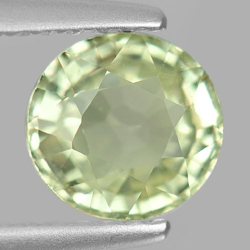 Natural Yellowish Green Chrysoberyl 1.19 Ct. Oval Shape 6.3 x 6 Mm. Gemstone Unheated From (1 of 3)
