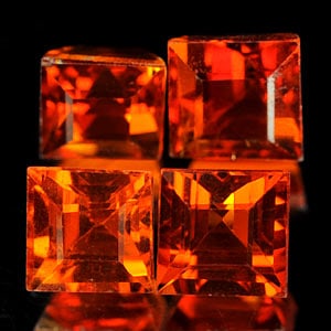 Natural Reddish Orange Spessartine Garnet 2.49 Ct. 4 Pcs Square Shape 4.2 Mm. Gemstone From Nigeria: Product ID: 802924747 Product Name: Natural Spessartine Weight: 2.49 CT. Size: 4.2 x 4.2 x 2.9 MM. Shape: Square Color: Reddish Orange Clarity:VVS Luster: Good Gems Origin: Nigeria Treatment: Unheated