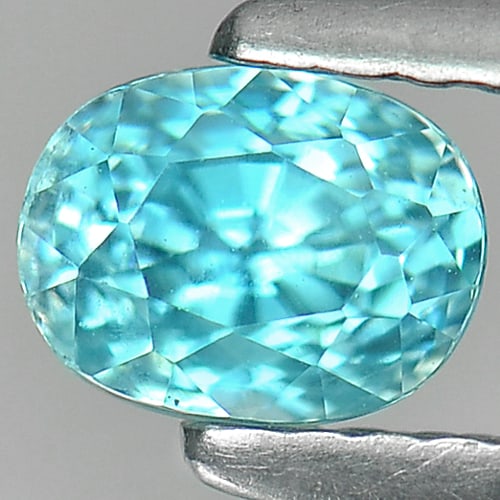 Natural Blue Zircon 1.10 Ct. Oval Shape Size 5.6 x 4.4 Mm. Gemstone From Cambodia: Product ID: 807709657 Product Name: Natural Zircon Weight: 1.10 CT. Size: 5.6 x 4.4 x 4.5 MM. Shape: Oval Color: Blue Clarity:VSI Luster: Good Gems Origin: Cambodia Treatment: Heated Crystal Structure