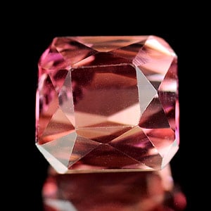 Natural Orangish Pink Tourmaline 0.91 Ct. Octagon Shape 5.3 x 5 Mm. Gemstone From Nigeria (1 of 3)