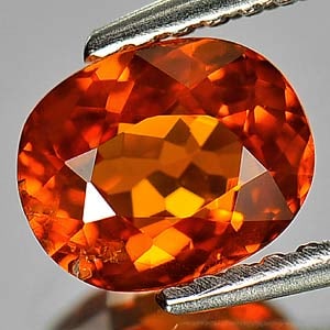 Natural Orange Spessartine Garnet 1.28 Ct. Oval Shape 6.4 x 5.5 Mm. Gemstone From Nigeria (1 of 3)