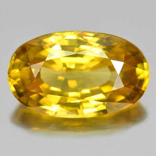 Certified Natural Yellow Zircon 5.13 Ct. Oval Shape 12.15 x 7.46 Mm. Gemstone From Cambodia: Product ID: 807709120 Product Name: Natural Zircon Weight: 5.13 CT. Size: 12.15 X 7.46 X 5.25 MM. Shape: Oval Color: Yellow Clarity:IF Luster: Very Good Gems Origin: Cambodia Treatment: Heated Crystal
