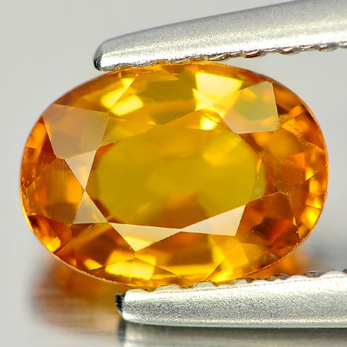 Natural Yellow Sapphire 1.25 Ct. VS Oval Shape 7.2 x 5.2 Mm. Gemstone From Thailand: Product ID: 806155992 Product Name: Natural Yellow Sapphire Weight: 1.25 CT. Size: 7.2 x 5.2 x 3.5 MM. Shape: Oval Color: Yellow Clarity:VS Luster: Very Good Gems Origin: Thailand Treatment: Heated Cr