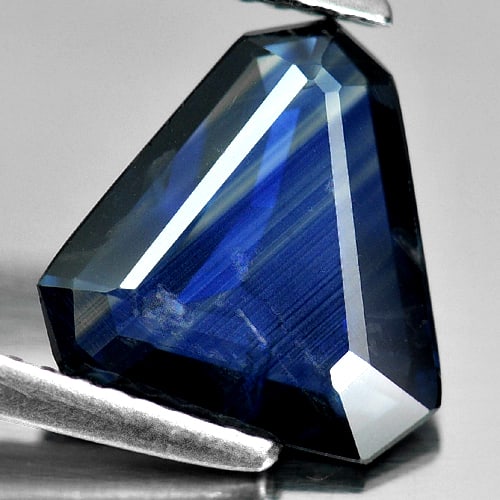 Natural Blue Sapphire 2.68 Ct. Fancy Shape 10.7 x 4.6 Mm. Gemstone From Thailand (1 of 3)