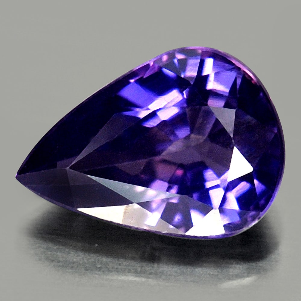 Certified Natural Unheated Violetish Blue Sapphire 1.28 Ct. VVS Pear Shape 7.87 x 5.62 Mm. Gemstone (1 of 3)