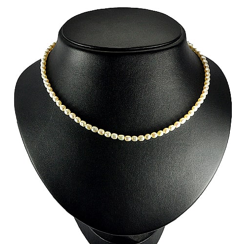 Natural Peach White Pearl 47.09 Ct. Beads Strand 14 Inch. Fancy Cabochon Shape Gemstone From: Product ID: 805206324 Product Name: Natural Pearl Weight: 47.09 CT. Size: Length 14 Inch. 5 x 4 MM. Shape: Fancy Cabochon Color: Peach Clarity:Opaque Luster: Strong Iridescent Gems Origin: Thailand Tr