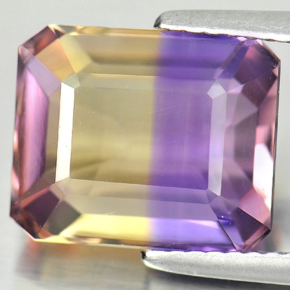 Natural Bi Color Ametrine 5.59 Ct VVS Octagon Shape 11.7 x 9.8 Mm. Gemstone From Bolivia (1 of 3)