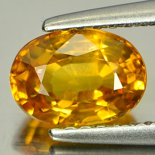 Natural Yellow Sapphire 1.58 Ct. Oval Shape 7.4 x 5.3 Mm. Gemstone From Thailand: Product ID: 806148088 Product Name: Natural Yellow Sapphire Weight: 1.58 CT. Size: 7.4 x 5.3 x 4.1 MM. Shape: Oval Color: Yellow Clarity:VSI Luster: Very Good Gems Origin: Thailand Treatment: Heated C