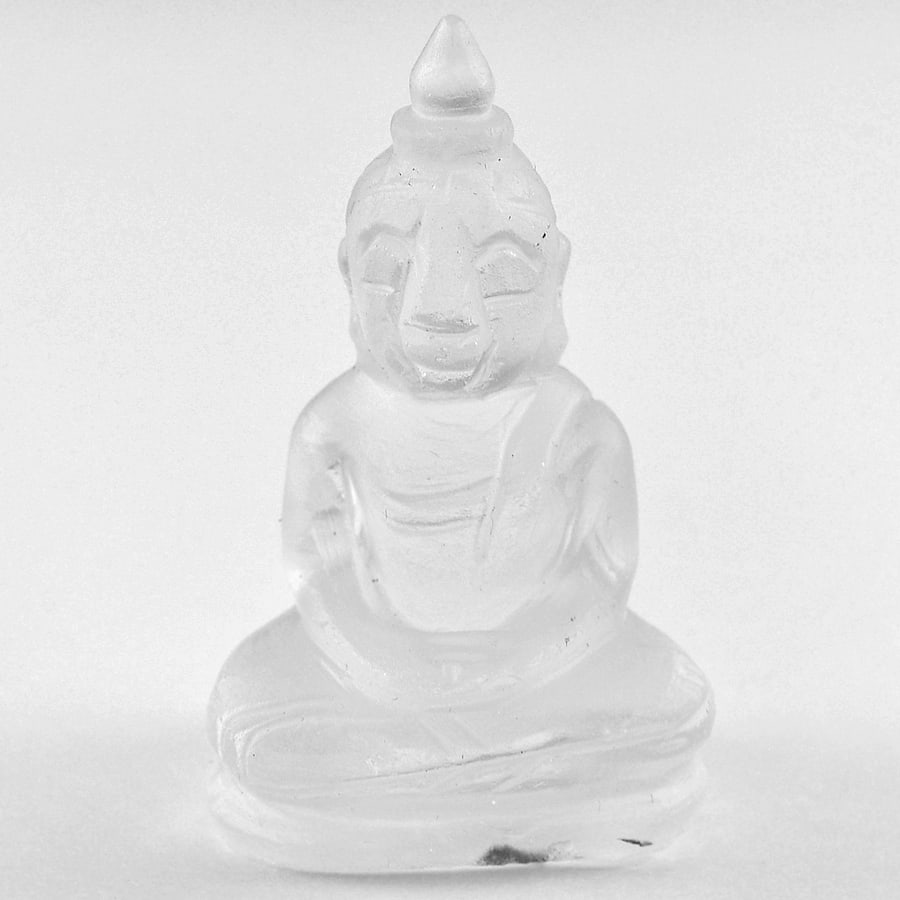 Natural White Quartz 55.68 Ct. Buddha Carving Shape 36 x 22 Mm. Gemstone From Thailand: Product ID: 815501853 Product Name: Natural Quartz Weight: 55.68 CT. Size: 36 x 22 x 17 MM. Shape: Buddha Carving Color: White Clarity:Semi - Transparent Luster: Good Gems Origin: Thailand Treatment: 