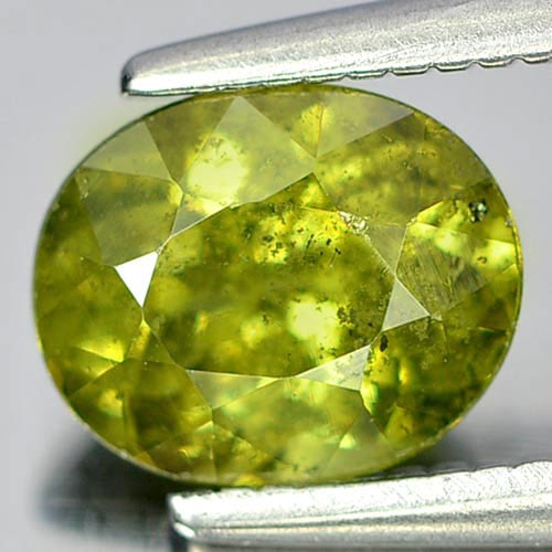 Natural Green Demantoid Garnet 1.26 Ct. Oval Shape 6.9 x 5.7 Mm. Gemstone Unheated From Madagascar: Product ID: 802915828 Product Name: Natural Demantoid Weight: 1.26 CT. Size: 6.9 x 5.7 x 4 MM. Shape: Oval Color: Green Clarity:SI Luster: Good Gems Origin: Madagascar Treatment: Unheated Crystal Stru