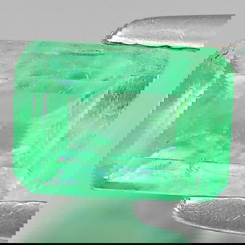 Natural Green Emerald 0.79 Ct. Octagon Shape 7 x 5 Mm. Unheated Gemstone From Columbia (1 of 3)