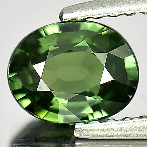 Natural Green Sapphire 1.13 Ct. Clean Oval Shape 6.9 x 5.5 Mm. Gemstone From Thailand: Product ID: 806156603 Product Name: Natural Green Sapphire Weight: 1.13 CT. Size: 6.9 x 5.5 x 3.3 MM. Shape: Oval Color: Green Clarity:IF Luster: Very Good Gems Origin: Thailand Treatment: Heated Crys