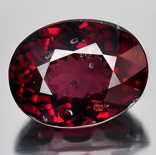 Natural Purplish Red Rhodolite Garnet 3.43 Ct. Oval Shape 9.4 x 7.3 Mm. Gemstone From Madagascar (1 of 3)