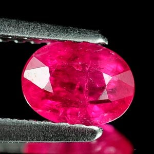 Natural Unheated Purplish Pink Ruby 0.65 Ct. Oval Shape 6.1 x 4.6 Mm. Gemstone From Tanzania (1 of 3)