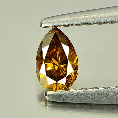 Natural Imperial Loose Diamond 0.23 Ct. Pear Shape 4.8 x 3.2 Mm. Unheated (1 of 3)