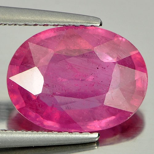 Natural Red Pink Ruby 4.46 Ct. Oval Shape 11.5 x 8.7 Mm. Gemstone From Mozambique (1 of 3)