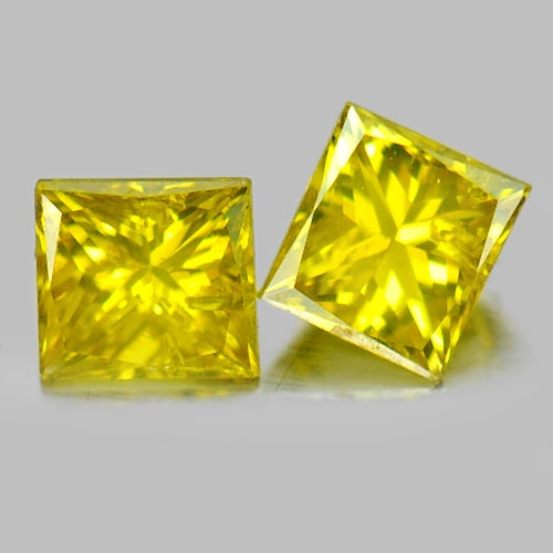 Natural Yellow Loose Diamond 0.30 Ct. 2 Pcs. Baguette Princess Cut 3 x 2.8 x 2 Mm.: Product ID: 802103117 Product Name: Natural Enhanced Diamond Weight: 0.30 CT. Size: 3 x 2.8 x 2 MM. Shape: Baguette Princess Cut Color: Yellow Clarity:SI1 Luster: Scintillating Gems Origin: Belgium Tr