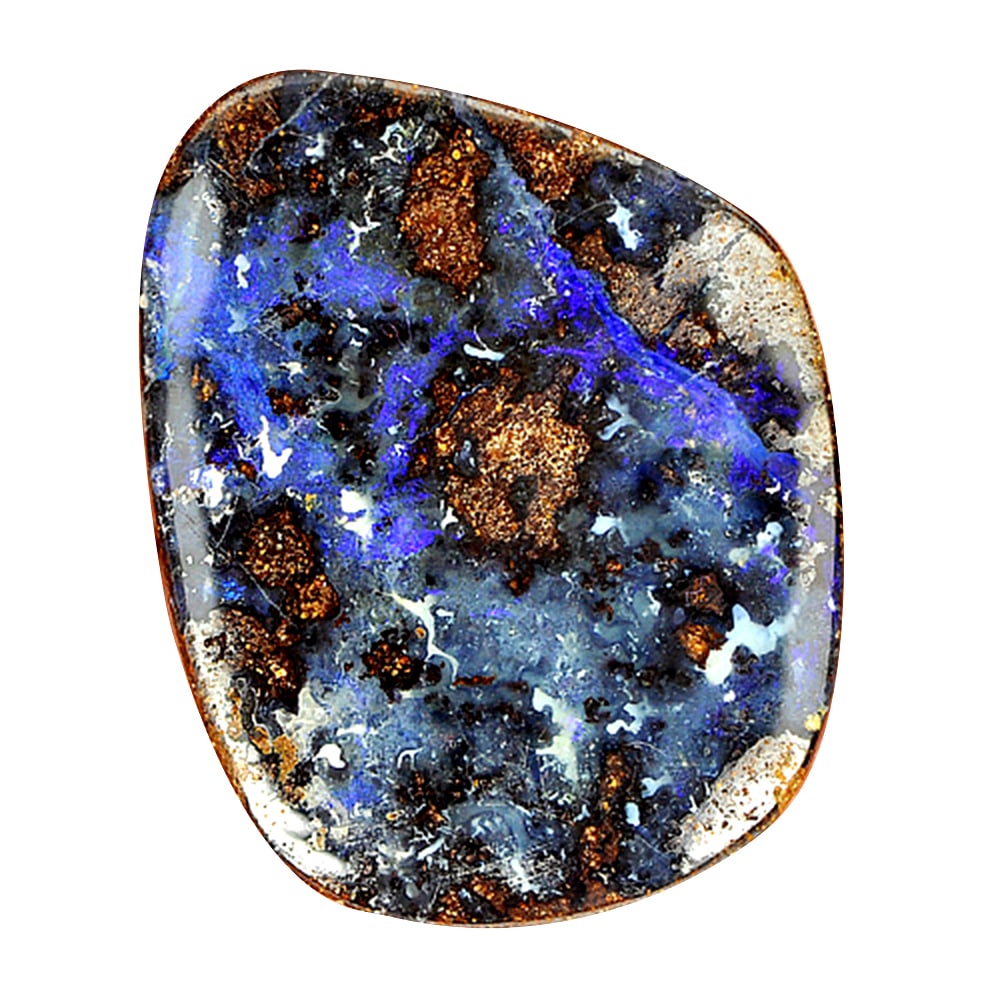 Natural Multi-Color Flashing Boulder Opal 24.17 Ct. Free Form Cabochon Gemstone (1 of 3)