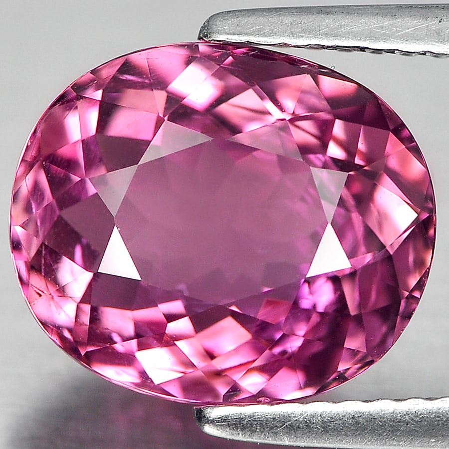 Natural Unheated Pink Tourmaline 3.87 Ct. VVS Oval Shape 11.5 x 9.8 x 5.4 Mm. Gemstone From Nigeria (1 of 3)