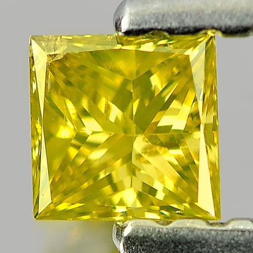 Natural Yellow Loose Diamond 0.15 Ct. Square Princess Cut 3 x 3 x 2 Mm.: Product ID: 802104218 Product Name: Natural Enhanced Diamond Weight: 0.15 CT. Size: 3 x 3 x 2 MM. Shape: Square Princess Cut Color: Yellow Clarity:SI1 Luster: Scintillating Gems Origin: Belgium Treatm