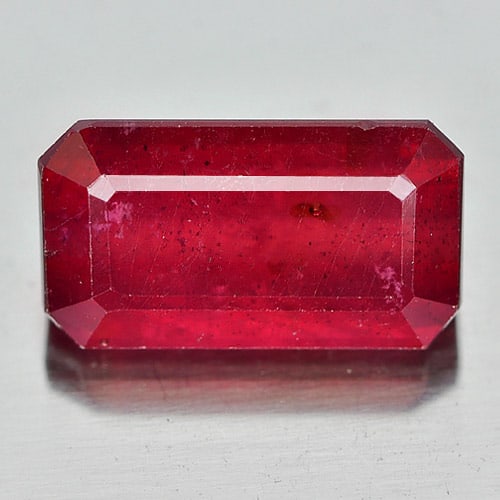 Natural Red Ruby 7.12 Ct. Octagon Shape 13 x 7 Mm. Gemstone From Madagascar (1 of 3)