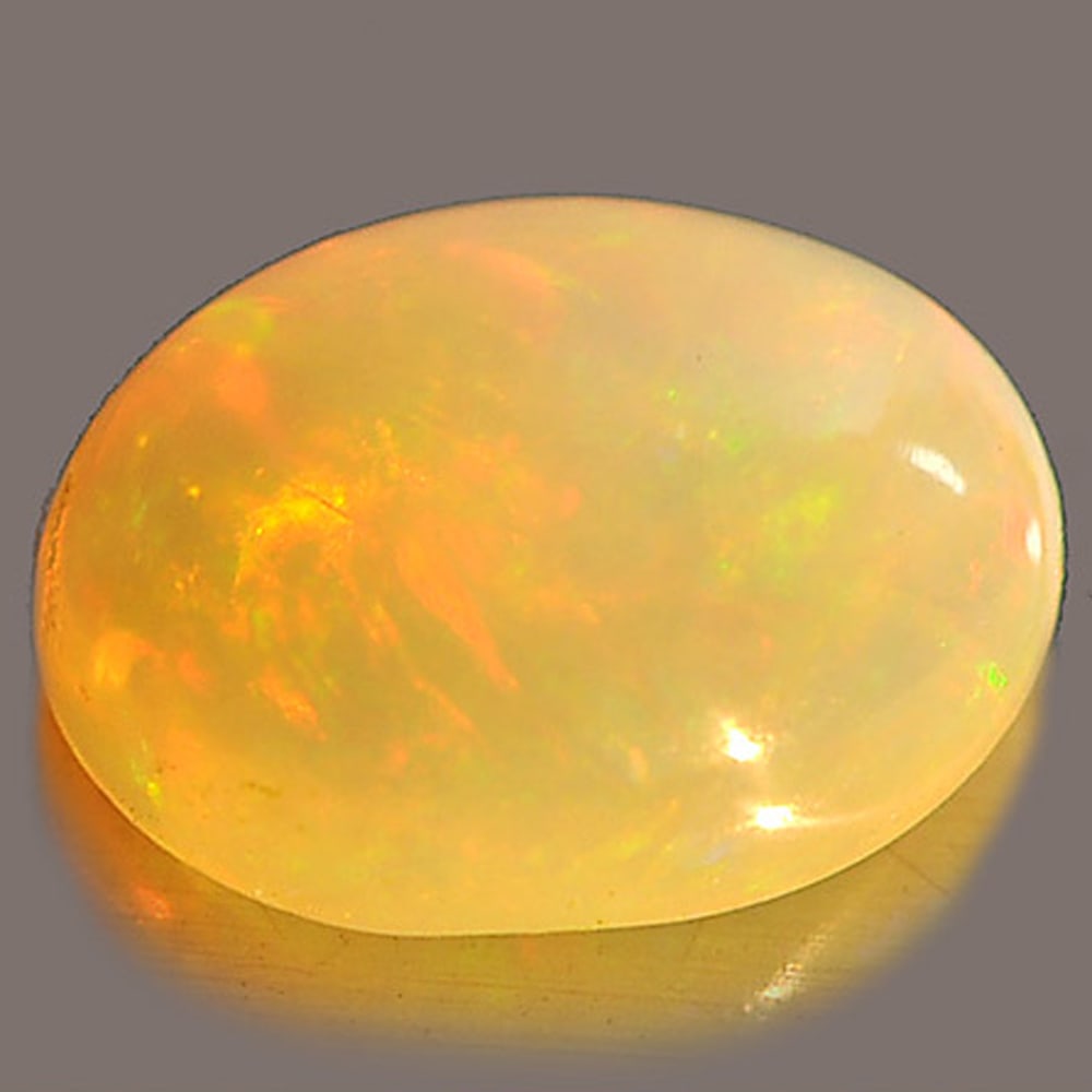 Multi Color Play Of Colour Opal 1.19 Ct. Oval Cabochon Shape 8.9 x 6.9 Mm. Natural Gemstone From (1 of 3)