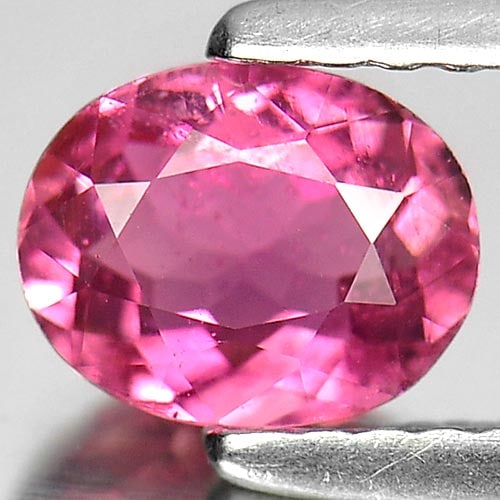 Pink Tourmaline 0.69 Ct. Oval Shape 6.5 x 5.2 Mm. Natural Gemstone From Nigeria: Product ID: 807249342 Product Name: Natural Tourmaline Weight: 0.69 CT. Size: 6.5 x 5.2 x 3 MM. Shape: Oval Color: Pink Clarity:SI1 Luster: Good Gems Origin: Nigeria Treatment: Unheated Crystal Struct