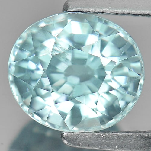 Natural Blue Zircon 2.73 Ct. Oval Shape 8.1 x 7.1 Mm. Gemstone From Cambodia: Product ID: 807710873 Product Name: Natural Zircon Weight: 2.73 CT. Size: 8.1 x 7.1 x 5.2 MM. Shape: Oval Color: Blue Clarity:VSI Luster: Good Gems Origin: Cambodia Treatment: Heated Crystal Structure
