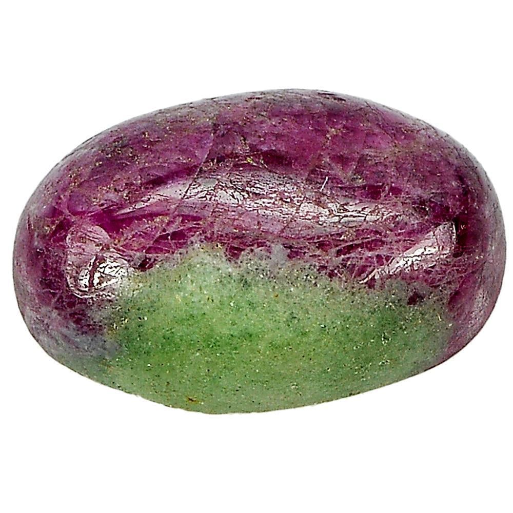 Natural Red Green Ruby in Zoisite 12.00 Ct. Oval Cabochon Shape 17.4 x 11.7 Mm. Gemstone From (1 of 3)