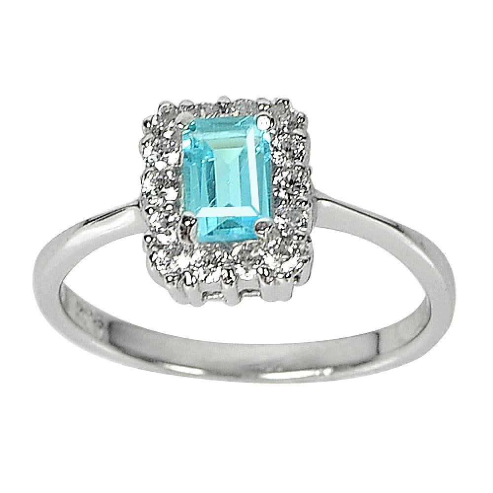 Natural Swiss Blue Topaz 925 Sterling Silver Jewelry 2.19 Grams Ring Size 7: Product ID: 207103160 Product Name: Natural Fashion Jewelry Weight: 2.19 CT. Size: 20 x 17 Mm. MM. Shape: Octagon Color: Blue Clarity:VVS Luster: Good Gems Origin: Thailand Treatment: Treated Crystal 
