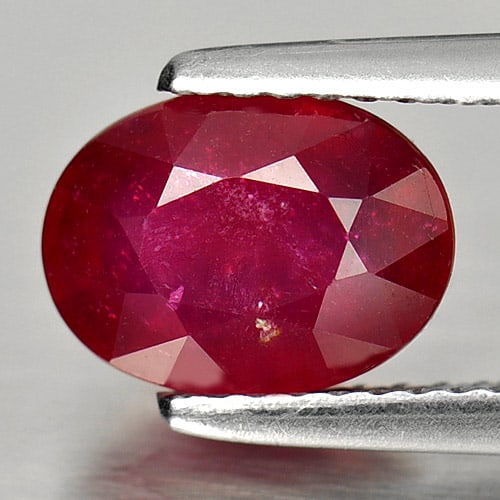 Natural Purplish Red Ruby 2.59 Ct. Oval Shape 8.8 x 6.6 Mm. Gemstone From Madagascar (1 of 3)