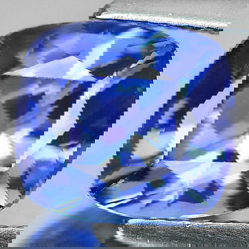 Certified Natural Violetish Blue Tanzanite 2.31 Ct. Clean Cushion Shape 7.96 x 7.31 Mm. Gemstone (1 of 3)