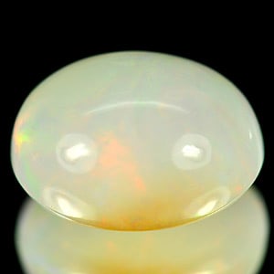 Natural Multi - Color Opal 4.56 Ct. Oval Cabochon Shape 12.9 x 10.4 Mm Gemstone from Ethiopia (1 of 3)